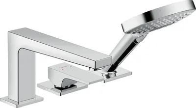 Immagine prodotto di hansgrohe Metropol Mitigeur monocommande de baignoire 3 trous, poignée, saillie 196mm, 32550000, 32550000