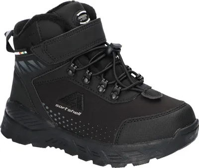 Produktbild von Kinder Winterstiefel Softshell wasserdicht warm gefüttert mit Klettverschluss – rutschfest & leicht | American Club Hl151 Schwarz 33
