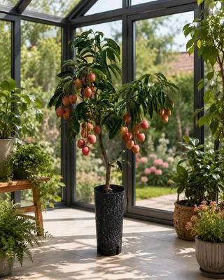 Produktbild von Litschi Kwai Mai Pink 100–140 cm – Litchi chinensis Lychee Pflanze, Litschibaum, exotischer Obstbaum, immergrüne Kübelpflanze