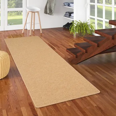 Produktbild von Teppich Läufer Flachgewebe Nuss, Größe:80x160 cm