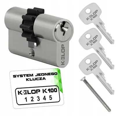 Produktbild von Kelop K100 Schließzylinder mit Zahnrad Nickel Einzelschließung