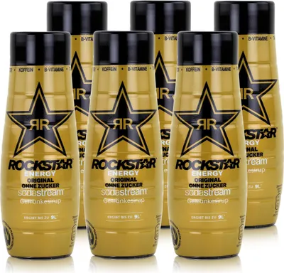 Produktbild von Sodastream Rockstar Energy Original Getränkesirup ohne Zucker 440ml (6er Pack)