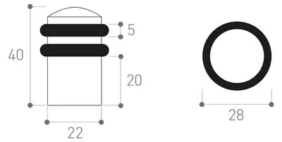 Immagine prodotto di Paracolpi Per Porte In Ottone Moderno