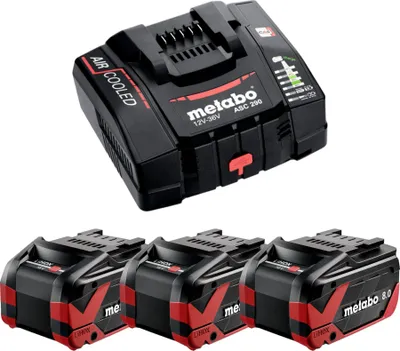 Obrázok produktu pre Základná sada 3x LiHDX akumulátor 18 V 8,0 Ah ( 3x 624975000 ) + nabíjačka ASC 290 ( 627370000 )