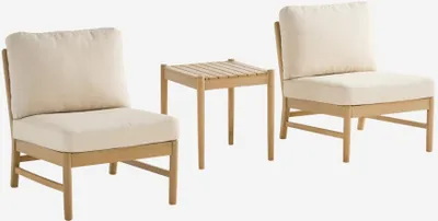 Produktbild von sweeek - Gartenmöbelset aus Akazienholz für 2 Personen - Natur