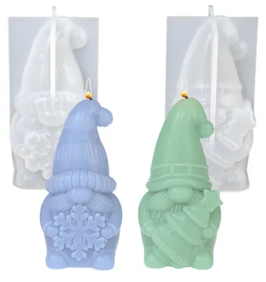 Produktbild von Silikonform Weihnachten Wichtel 3D Gießform Kerzen Seife Gips Weihnachtsdeko