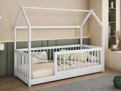 Obrázok produktu pre Detská posteľ domček 80x180 BALLARD - biela