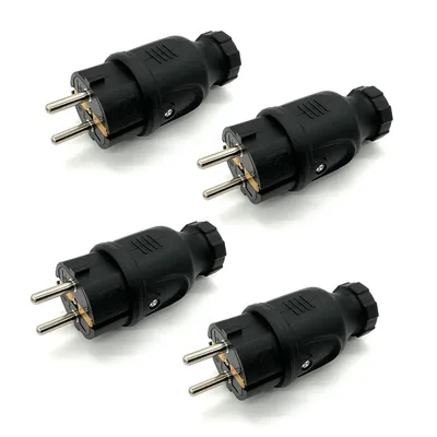 Produktbild von 4x ARLI Schutzkontaktstecker IP44 spritzwassergeschützt Netzstecker
