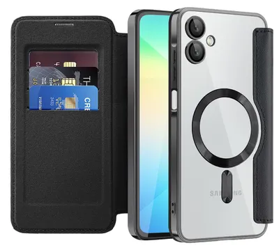 Produktbild von Techsuit - SmartMag Book Flip-Hülle für Samsung Galaxy A06 – schwarz