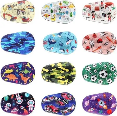 Imagen del producto de Tiritas para niños, 12 unidades, de colores, reutilizables