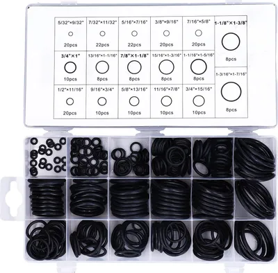 Produktbild von 222-teiliges O-Ring-Gummidichtungs-Sortiment Zubehörset für Rohrleitungsfahrzeuge