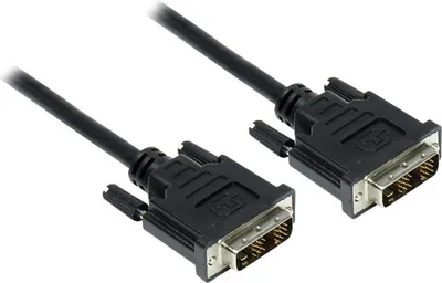 Produktbild von Anschlusskabel DVI-D 18+1 Stecker an Stecker, schwarz, 1,8m, Good Connections®