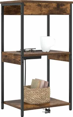 Immagine prodotto di vidaXL Comodino in rovere affumicato 41 x 31 x 76 cm in materiale derivato dal legno