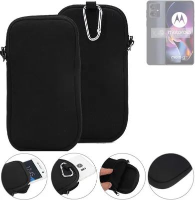 Produktbild von K-S-Trade Neopren-Hülle Handyhülle kompatibel mit Motorola Moto G54 5G Power Edition Schutzhülle Neoprenhülle Sleeve Schutz-Hülle Gürtel Tasche
