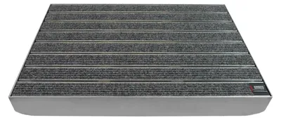 Produktbild von Emco Eingangsmatte DIPLOMAT + Bodenwanne 75mm Aluminium, Large Rips Hellgrau,Größe:75x50cm