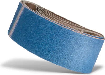 Produktbild von MENZER Blue Schleifbänder, 457 x 75 mm, f. Handbandschleifer, Zirkonkorund (10 Stk.) K100