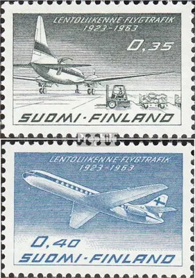 Produktbild von Briefmarken Finnland 1963 Mi 580-581 (kompl.Ausg.) postfrisch Finnair