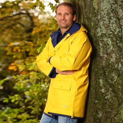 Produktbild von FRIESEN Friesennerz Original Büro oder Watt? - Uni Regenjacke Regenmantel in Gelb Herren Größe 46