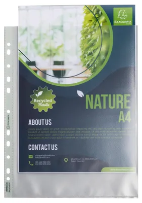 Produktbild von Exacompta 10x 50 Prospekthüllen, genarbt, RC-PP 90, für A4+ Transluzent - 5995E