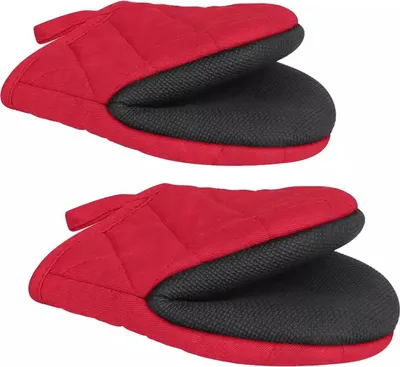 Produktbild von Stück hitzebeständige Ofenhandschuhe mit Aufhängeschlaufe, rutschfester Griff, Backhandschuhe, Küchenofenhandschuhe zum Grillen und Kochen