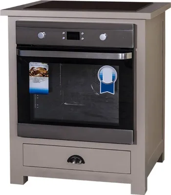 Zdjęcie produktu dla Casa Padrino szafka kuchenna w stylu rustykalnym z szufladą Szara 76 x 65 x wys. 90 cm - Szafka kuchenna w stylu rustykalnym