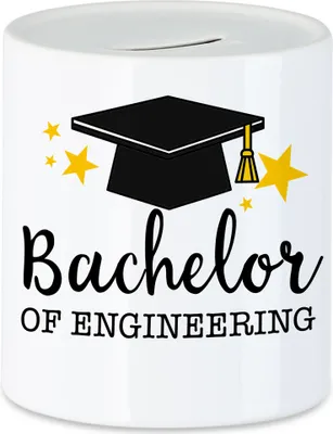 Produktbild von Bachelor of Engineering Spardose Abschluss Geschenk Studium Absolvent Bachelorabschluss Uni