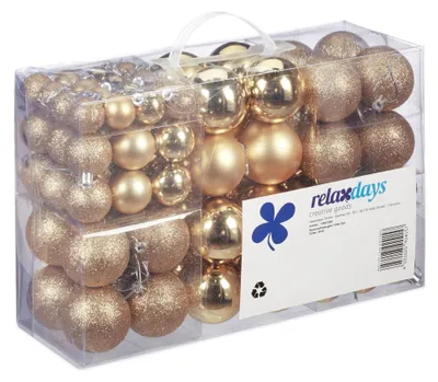 Obrázok produktu pre Sada vianočných guličiek, 100 kusov - rôzne veľkosti