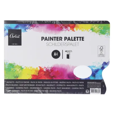 Image de Palette de peintre Papier A4, 40 feuilles