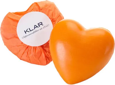 Obrázek produktu pro Klar Seifen Herzseife Orange 65g, Cosmos zertifiziert, palmölfrei, mit Orangenöl