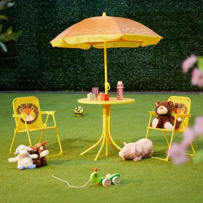 Produktbild von 4-teiliges Campingmöbel-Set für Kinder mit Sonnenschirm