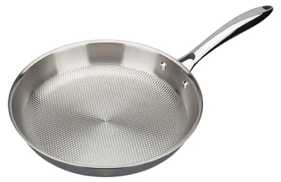 Bratpfanne 28 cm Edelstahl mit Wabenboden Induktion ofenfest