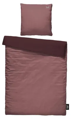 Feinpiqué-Wendebettwäsche Bordeaux, 2-tlg., 135x200 cm + 80x80 cm