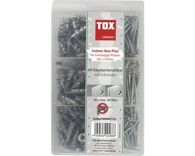 Produktbild von Sortimentsbox Tox Indoor Plus Gipskartondübel 180 Teile 094901113