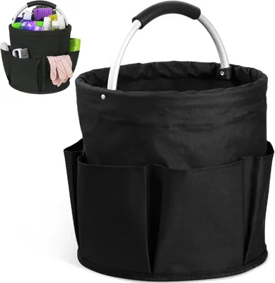 Produktbild von Aufbewahrungskorb faltbar mit 6 Fächern, 28 x 28 cm, mit Tragegriff, für Reinigung und Werkzeug