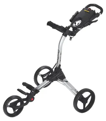 Produktbild von Der BagBoy Compact 3 ist ein silber/schwarzer Golftrolley.
