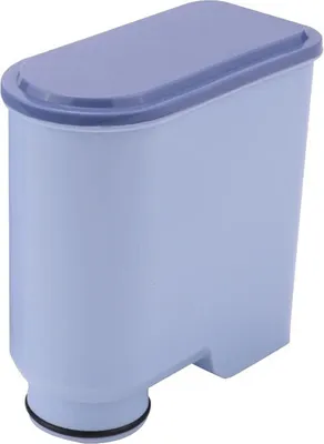 A light blue water filter cartridge with a gray lid, shown against a white background.