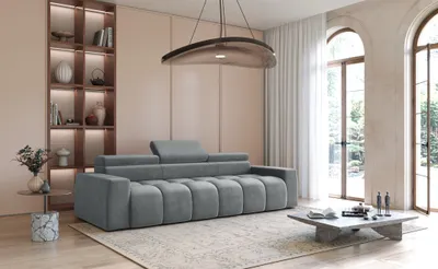Productafbeelding van Bigsofa Couchset DARCY, groot sofa, bekleding: stof Salvador, kleur: grijs