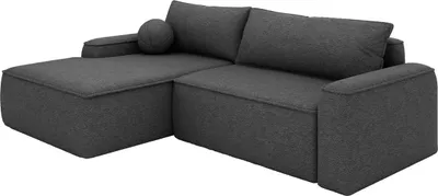 Produktbild von FEDVE Ecksofa OTATTI aus Bouclé-Stoff mit Schlaffunktion, Graphit