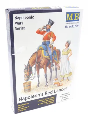 Produktbild von Master Box MB3209 Napoleon's Red Lancer Figur Modell Bausatz 1:24 in