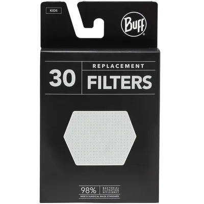 Imagen del producto de Paquete de filtros Buff para niños, color blanco, color blanco, talla S, 30 unidades