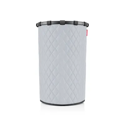 Produktbild von reisenthel® Wäschekorb WäschpuffStoff hell grau mit Rahmen 50 Liter - rhombus light grey