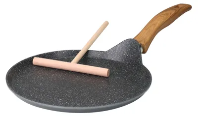 Produktbild von Stoneline BACK TO Nature 18341 Omelettpfanne, 25 cm max. Durchmesser, Gusseisen/Gussaluminium, Induktionsherd-geeignet, Antihaftbeschichtung