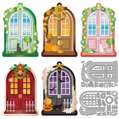Productafbeelding van Stansmalset - Kader voor etiketten - Voor het maken van kaarten en scrapbooking - Metaal - Meerdelig