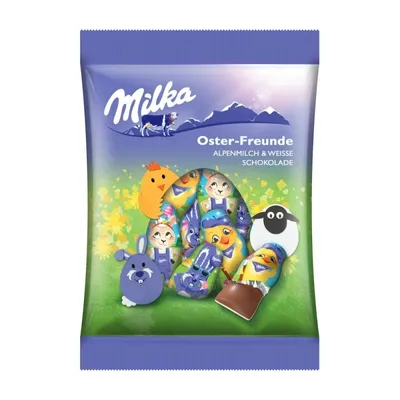 Obrázok produktu pre Milka Veľkonočné figúrky Friends z tuhej čokolády 120g
