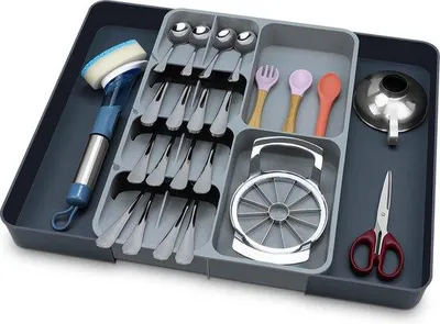 Immagine prodotto di Organizer per cassetti, grigio, 28-49 cm, per utensili in plastica