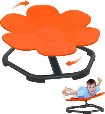 Image de ACXIN Carrousel Autisme Enfants Chaise tournante sensorielle Chaise tournante pour enfants Chaise jouet Formation Coordination physique et équilibre Tabouret tournant Carrousel tournant (Orange)