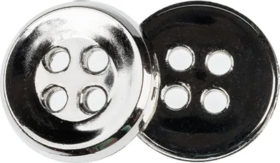 Obrázok produktu pre Gombík - sada 6 ks - priemer 13 mm - strieborný