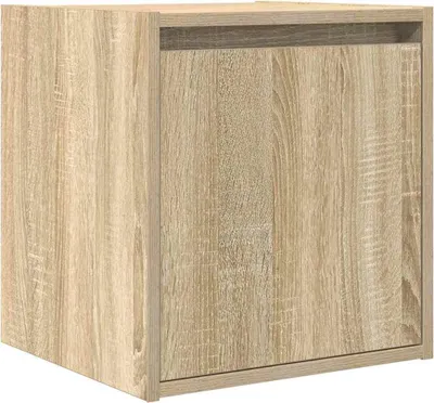 Image de Table de chevet murale chêne sonoma 38x34x40 cm