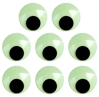 8 leuchtende Wackelaugen, 50 mm, selbstklebend, für DIY-Basteln