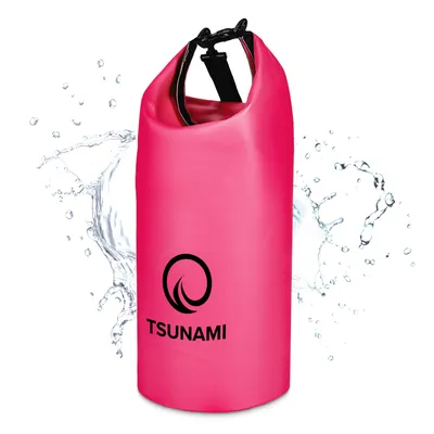 Produktbild von TSUNAMI Dry Bag, 30 L, wasserdichter Beutel, PVC, Roll Top Outdoor, rosa